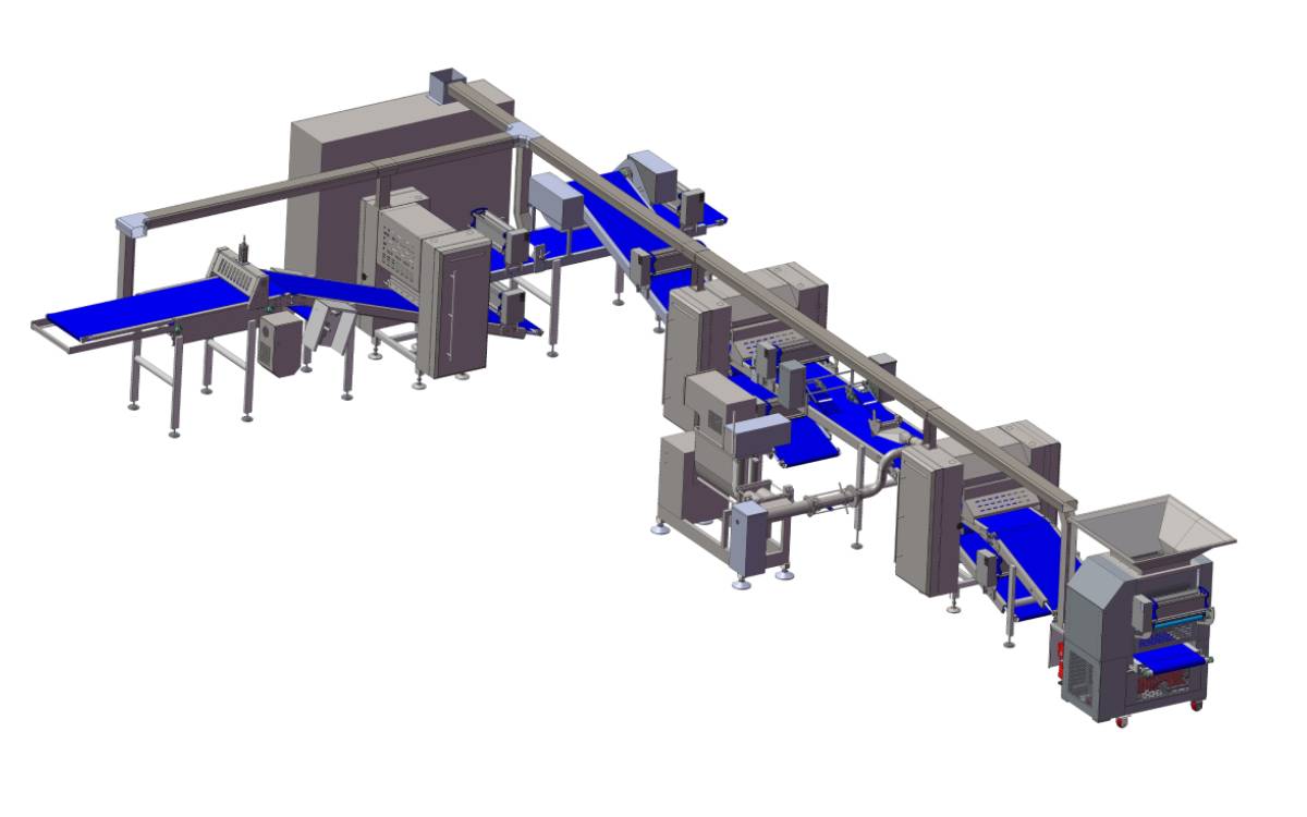 Pastry laminating line