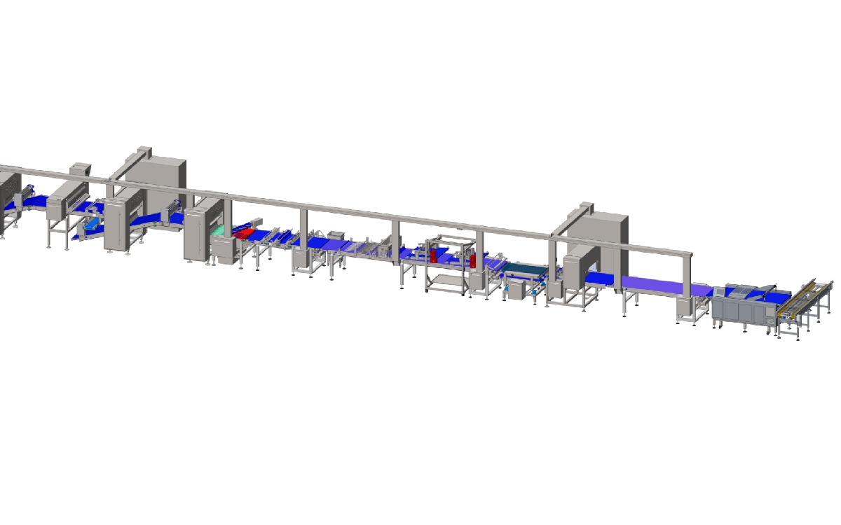 High automation pastry making-up  line