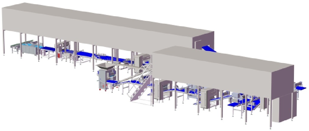 Automatic pastry production line